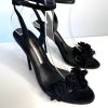 Sophia Webster Lilico Black Suede Heels Sandals 37.5 UK4.5 - Preloved