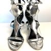 Giuseppe Zanotti Metallic Silver Strappy Heels Sandals 37 UK4 -Preloved
