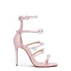 Christian Louboutin Pink Patent Leather Strappy Heel Sandals