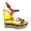 Christian Louboutin Cataclou 140 Poppy Wedge Sandals 39 UK6 - Preloved