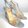 Christian Louboutin Faridaravie 100 Silver Sandals 39 UK6